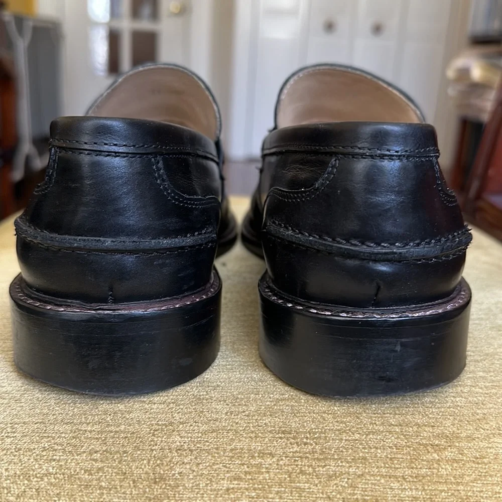 Bugatchi Men’s Black Leather Loafer Slip On Dress Shoe Size 11 Made in Italy